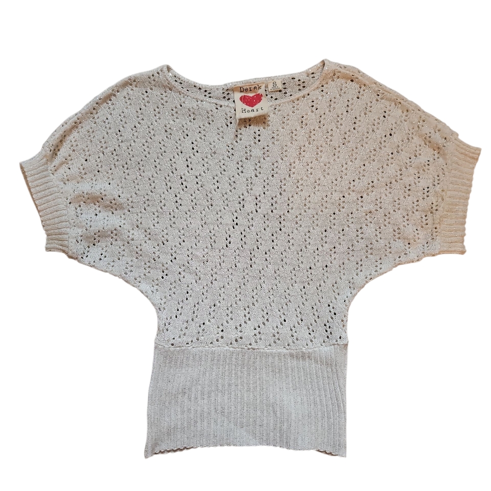 Derek Heart Cream Shrug Knit Sweater